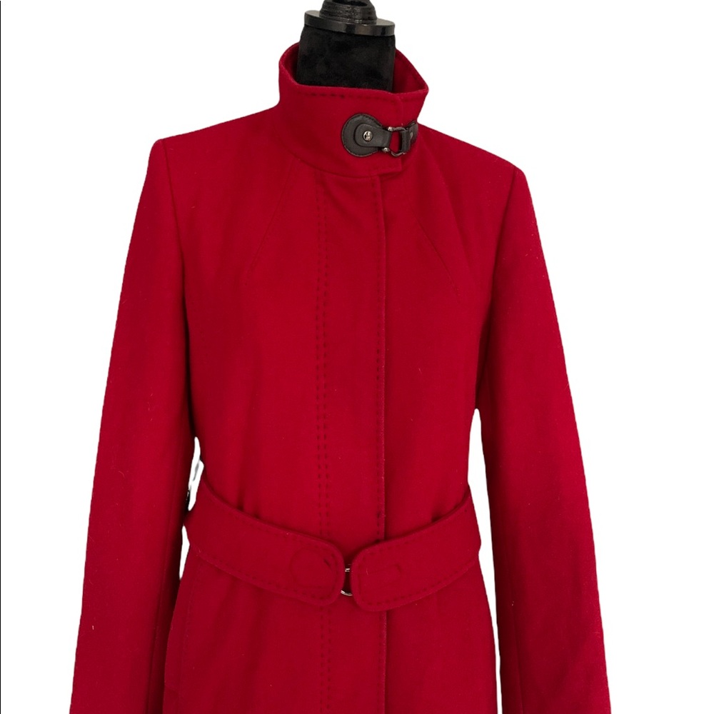 Vintage inspired wool peacoat with belt